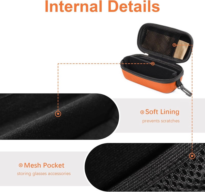 Bukere Double Eyeglasses Case with Adjustable Slots, EVA Hard-shell Travel Dual Glasses Sunglasses Organizer for Men Women - Image 4
